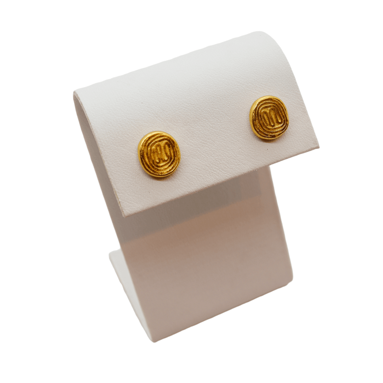 Handcrafted 24K gold plated studs earrings, inspired by ancient Pre-Colombian motifs. Ideal for daily wear or gifting on special occasions like Mother's Day, anniversaries, or birthdays