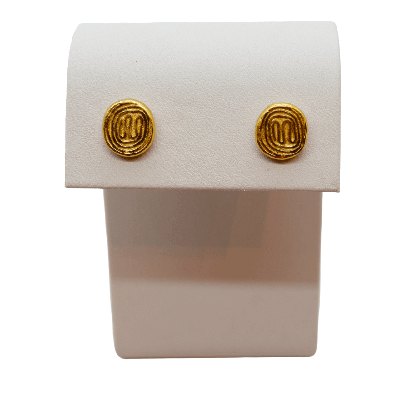 Handcrafted 24K gold plated studs earrings, inspired by ancient Pre-Colombian motifs. Ideal for daily wear or gifting on special occasions like Mother's Day, anniversaries, or birthdays