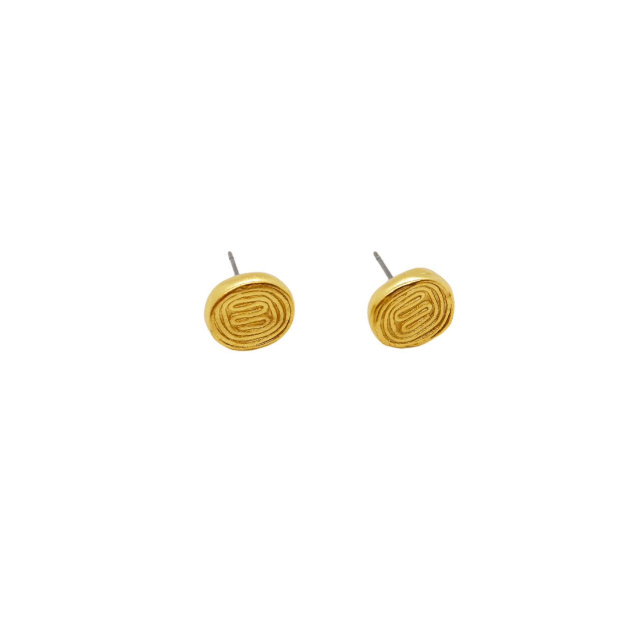 Handcrafted 24K gold plated studs earrings, inspired by ancient Pre-Colombian motifs. Ideal for daily wear or gifting on special occasions like Mother's Day, anniversaries, or birthdays