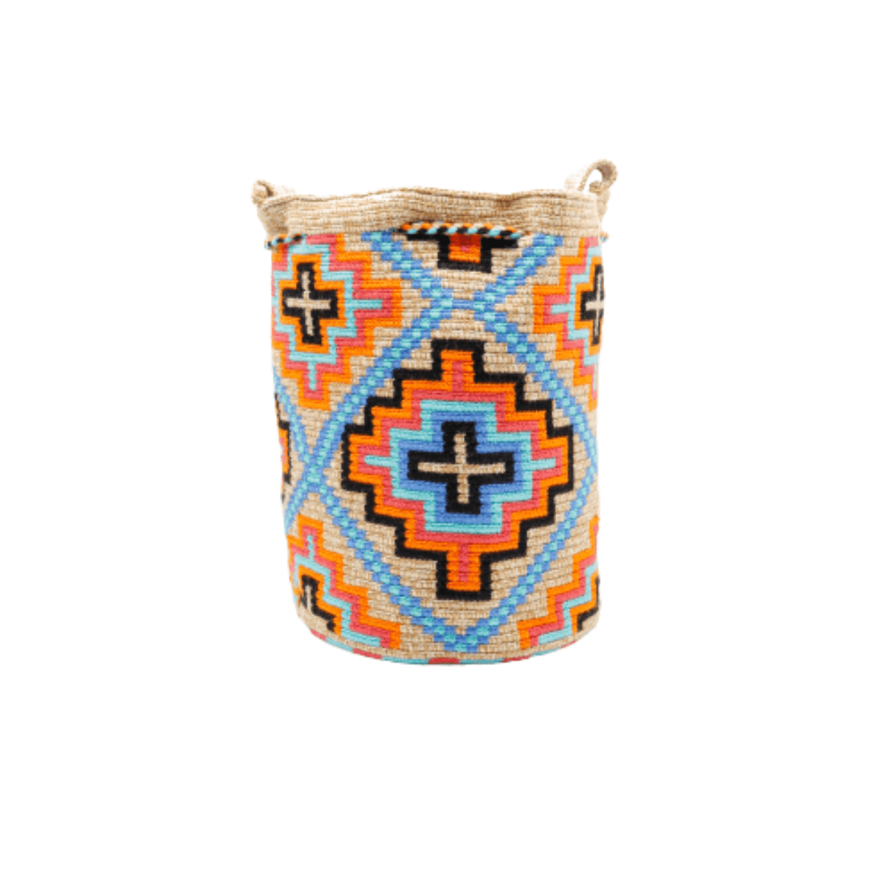 Clover Wayuu Bag in Warm Colors - Handmade Artisan Craftsmanship - Unique Piece of Art Symbolizing Strength, Love, and Commitment