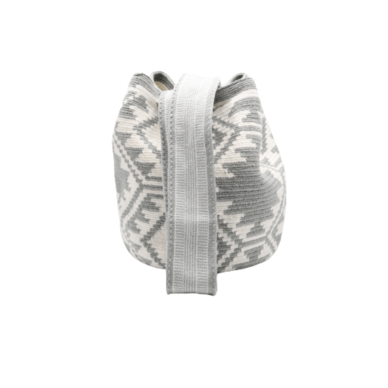 Eva Wayuu Bag - White and Fog Gray Color Blend - Elegant and Timeless Design - Handcrafted Beauty