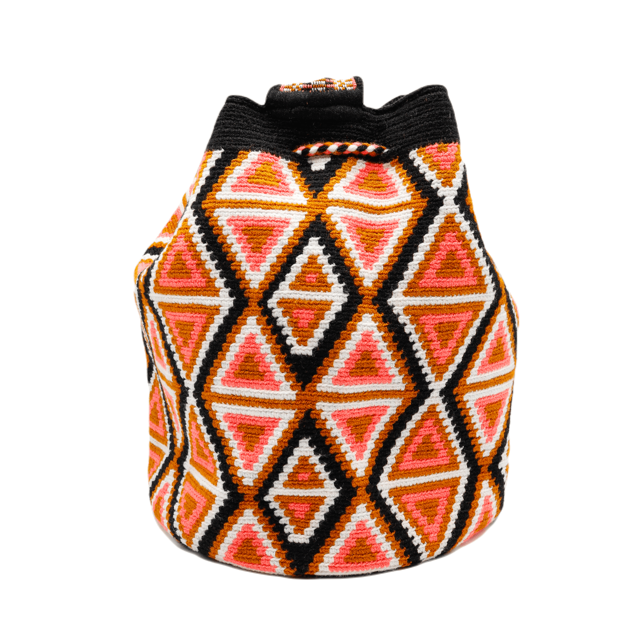 Experience the vibrancy of the Florence Wayuu Bag, meticulously handmade by an expert artisan from Colombia, showcasing exceptional craftsmanship and striking colors.