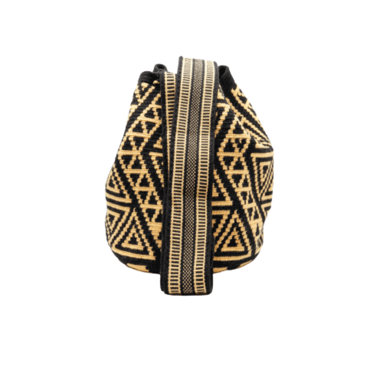 Gem Wayuu Bag - Vanilla and Black Color - Elegant Statement Piece for Any Occasion