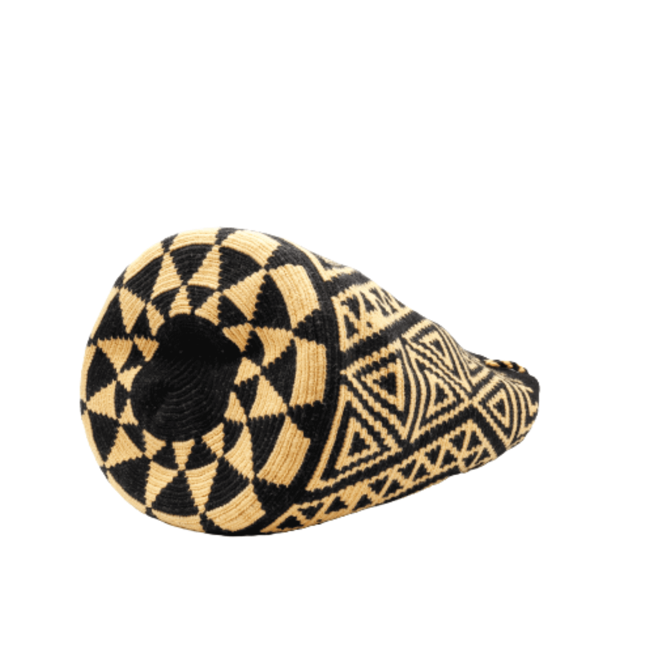Gem Wayuu Bag - Vanilla and Black Color - Elegant Statement Piece for Any Occasion
