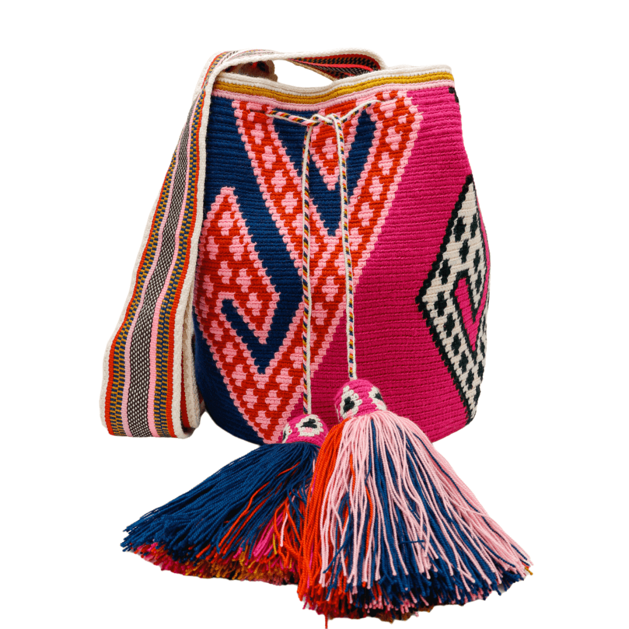 Isidora Wayuu Bag, Unique Pattern in a Rainbow of Colors