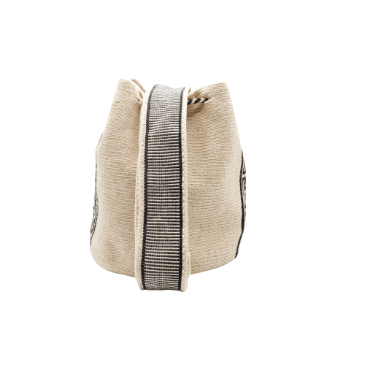 Mabel Wayuu Bag - Authentic Colombian Design - Neutral Black and Beige Colors - A Chic Accessory Bringing a Piece of Colombia's Culture