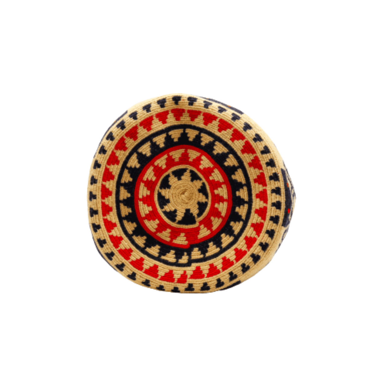 Nuna Wayuu Bag - Vanilla, Black, and Red Color Blend - Handcrafted Beauty and Elegance