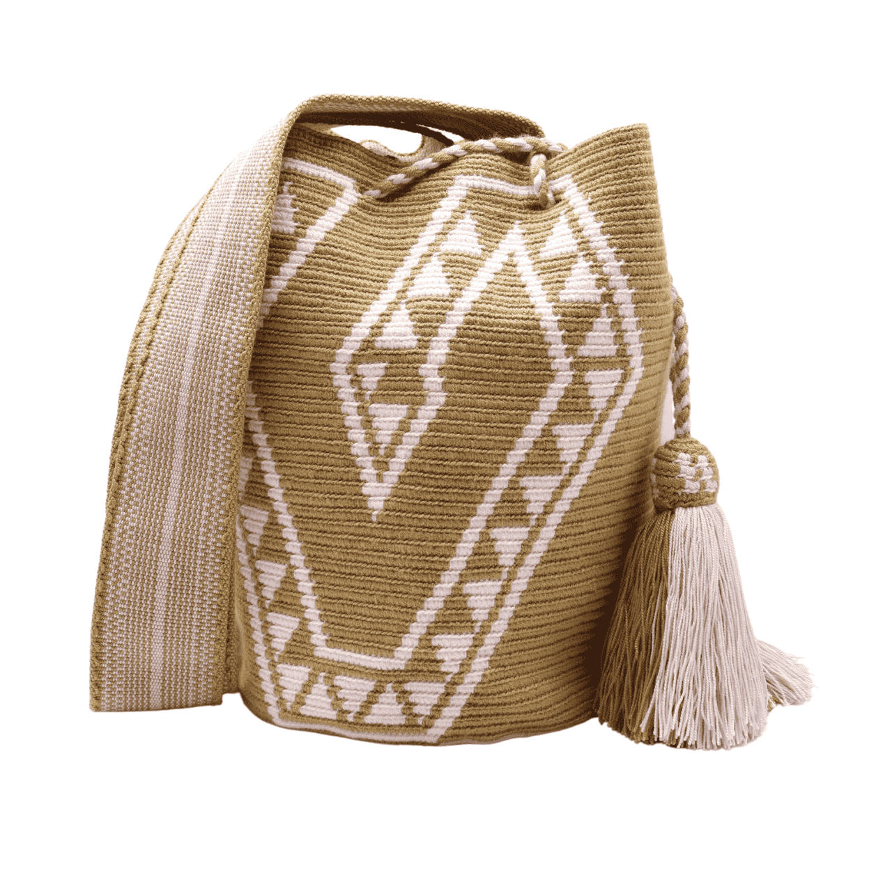 Handmade Rene Colombia Wayuu Bags in Brown and Pink Shades