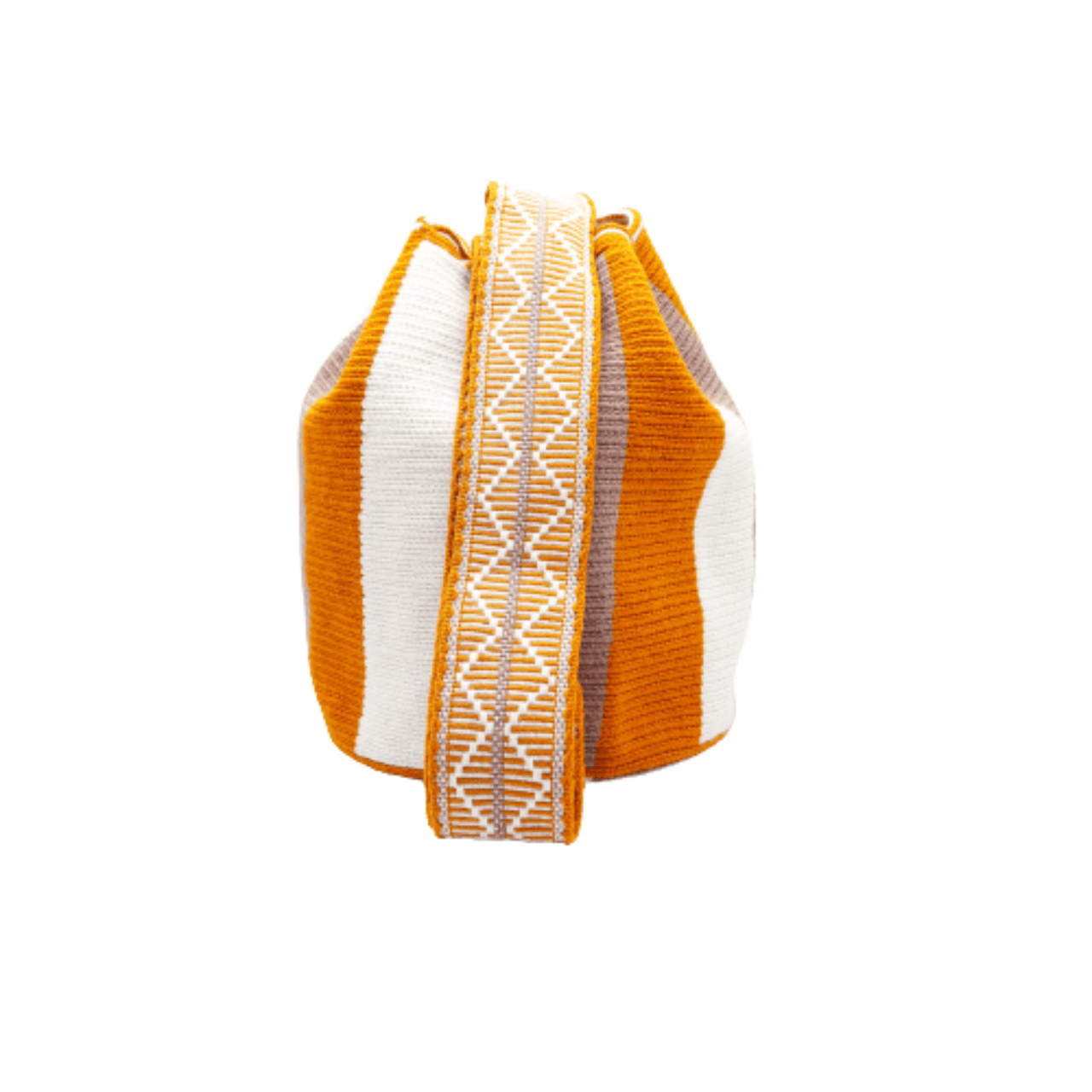 Winifred Wayuu Bag - Beige, Rust, and Taupe Colors - Wide Vertical Straps - Handcrafted Beauty and Chic Style