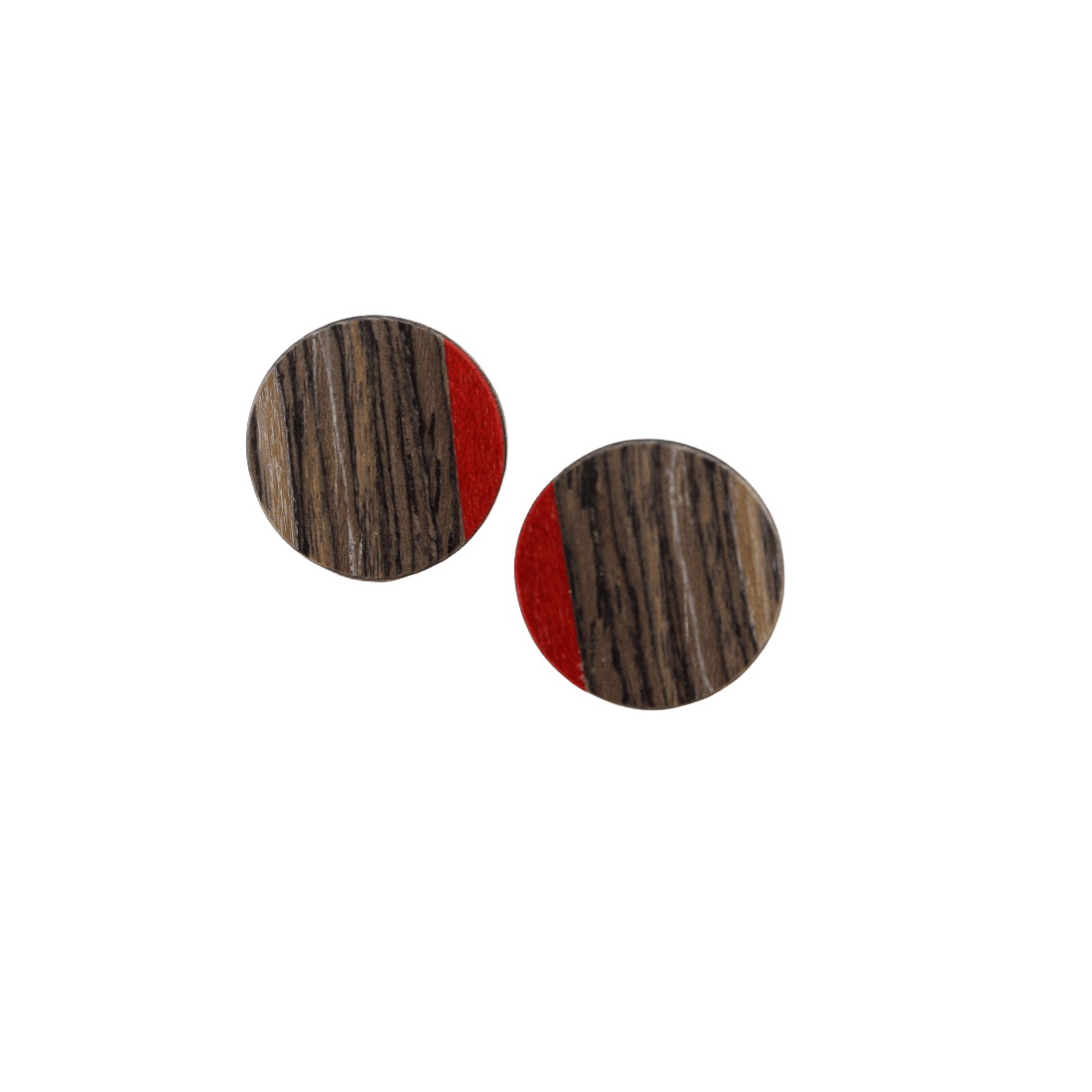 Liling Wooden Earrings Studs - Origin Colombia