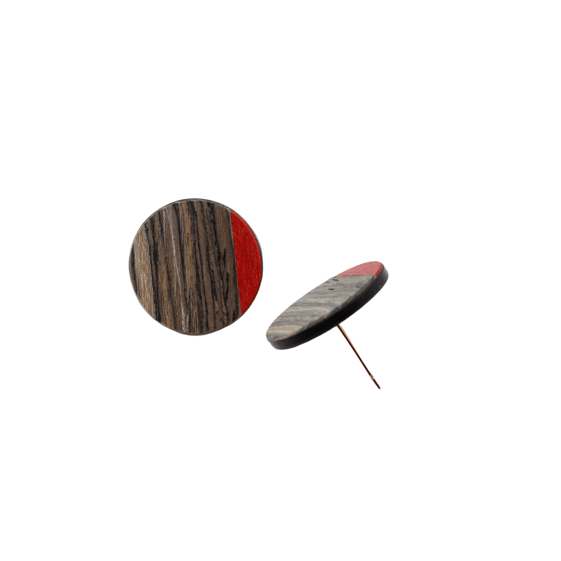Liling Wooden Earrings Studs - Origin Colombia