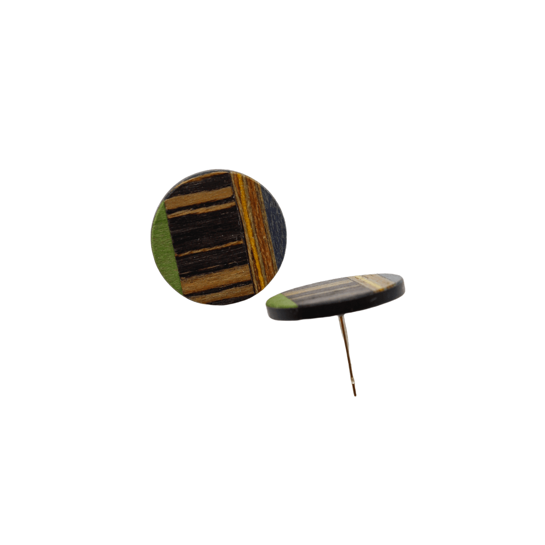 Magali Wood Round Boho Earrings - Origin Colombia