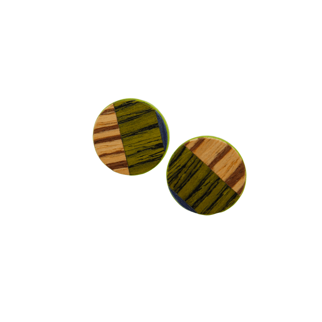 Margot Round Wooden Earrings - Origin Colombia