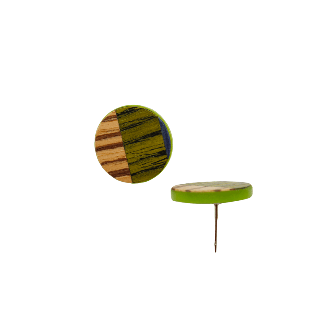 Margot Round Wooden Earrings - Origin Colombia