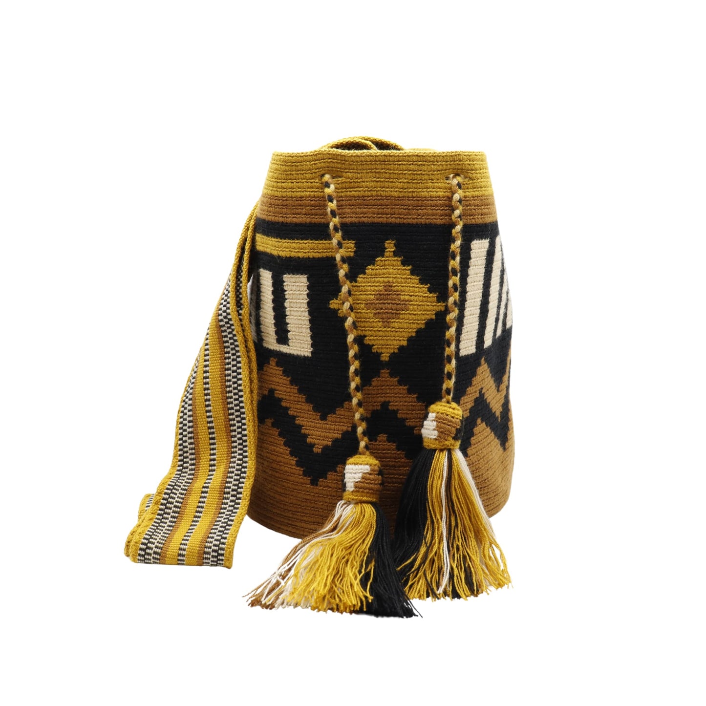 Colombia Wayuu bag with geometric designs and earth colors