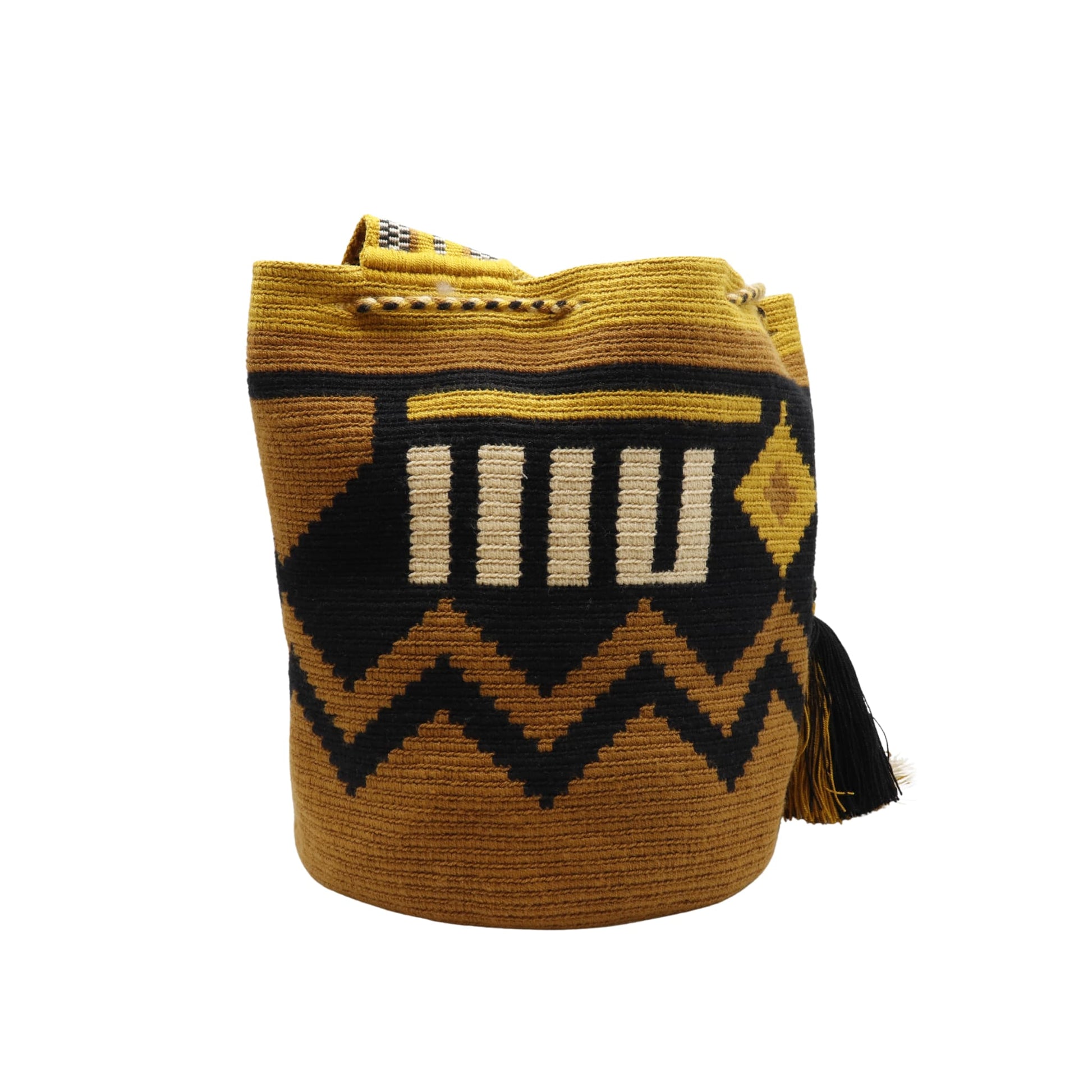 Colombia Wayuu bag with geometric designs and earth colors