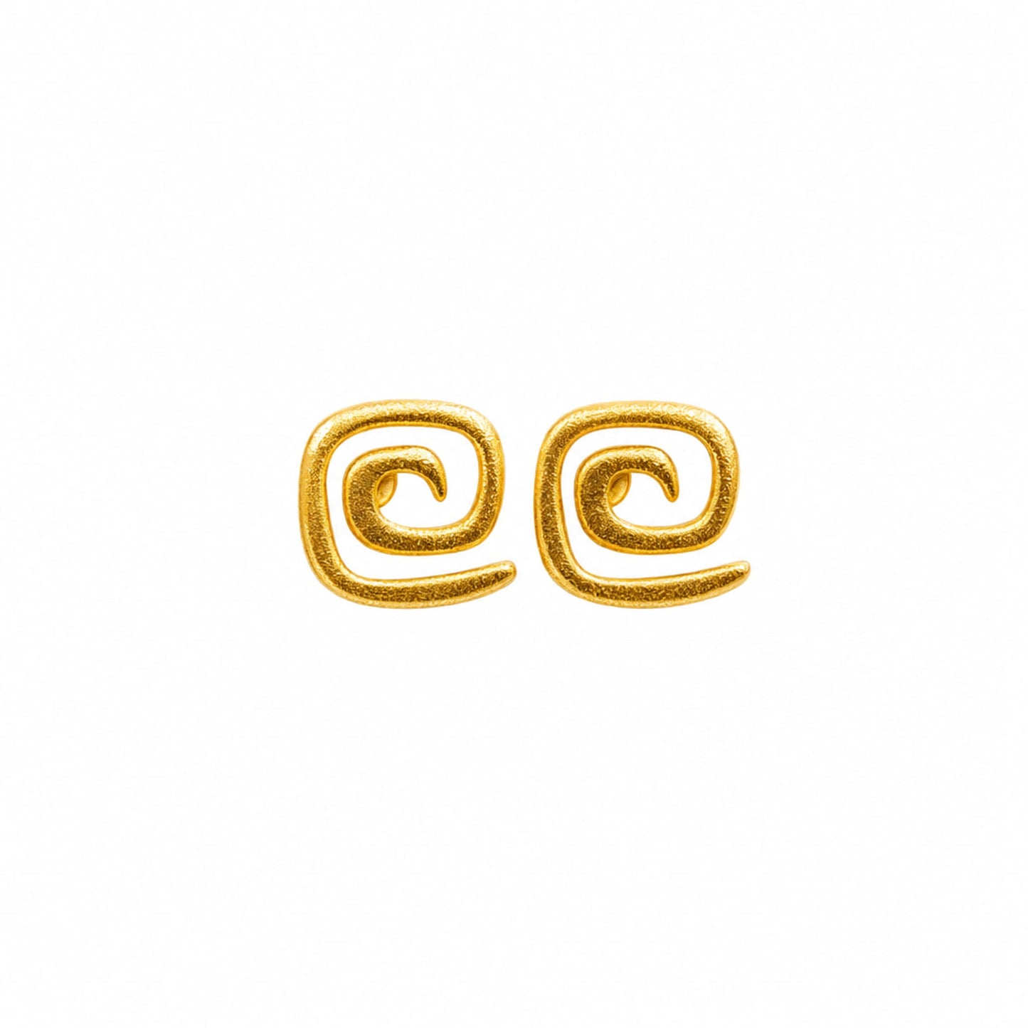 Handcrafted 24K gold plated studs earrings, inspired by ancient Pre-Colombian motifs. Ideal for daily wear or gifting on special occasions like Mother's Day, anniversaries, or birthdays
