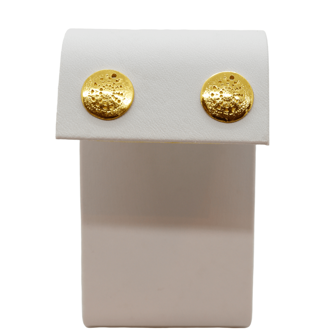 Handcrafted 24K gold plated studs earrings, inspired by ancient Pre-Colombian motifs. Ideal for daily wear or gifting on special occasions like Mother's Day, anniversaries, or birthdays