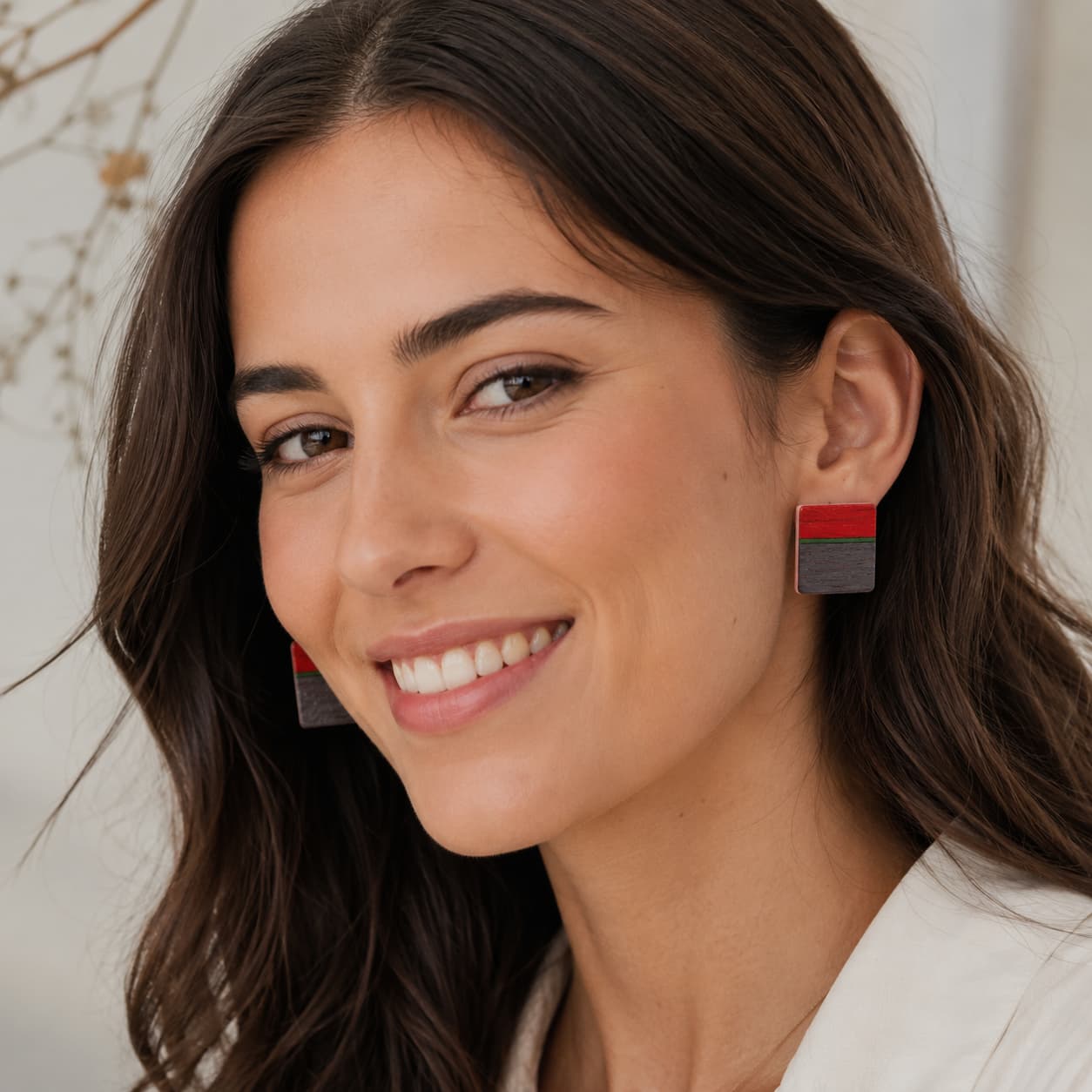 Dina Wood Earrings - Origin Colombia