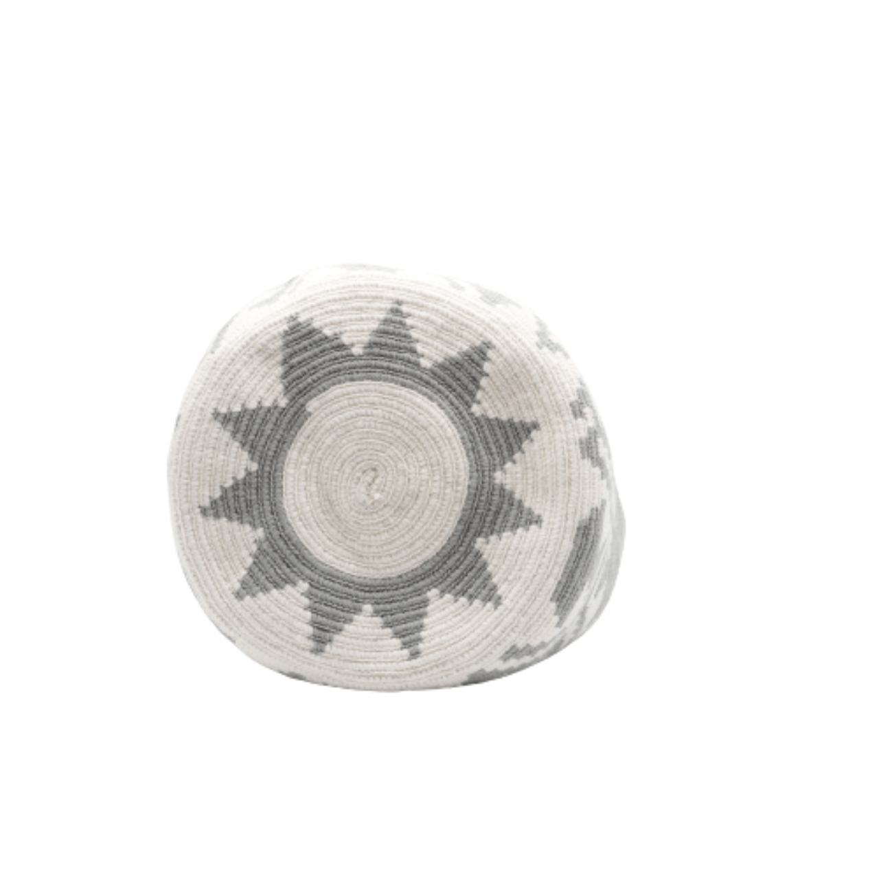 Eva Wayuu Bag - White and Fog Gray Color Blend - Elegant and Timeless Design - Handcrafted Beauty
