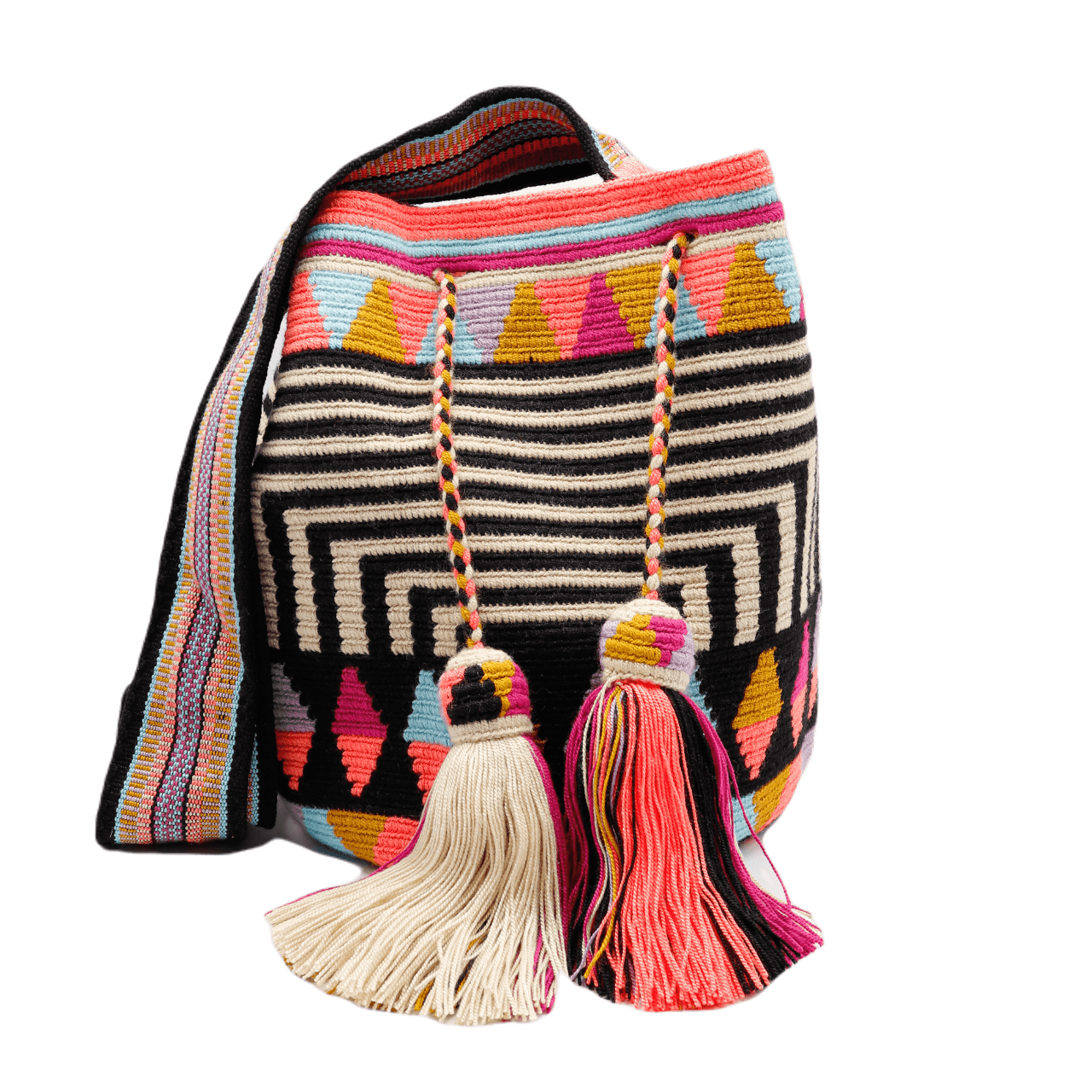 Jill Wayuu Bag-Origin Colombia: Handmade by Wayuu Artisans in Vibrant Shades of Colors