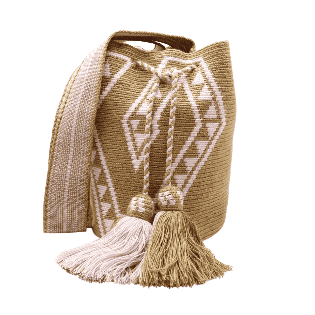 Handmade Rene Colombia Wayuu Bags in Brown and Pink Shades