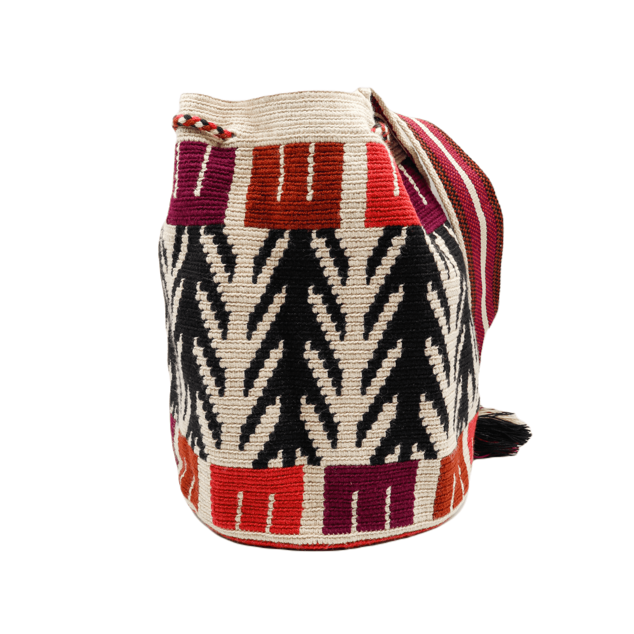 Sami Wayuu Bag in Beige, Black, Rust, and Wine Colors