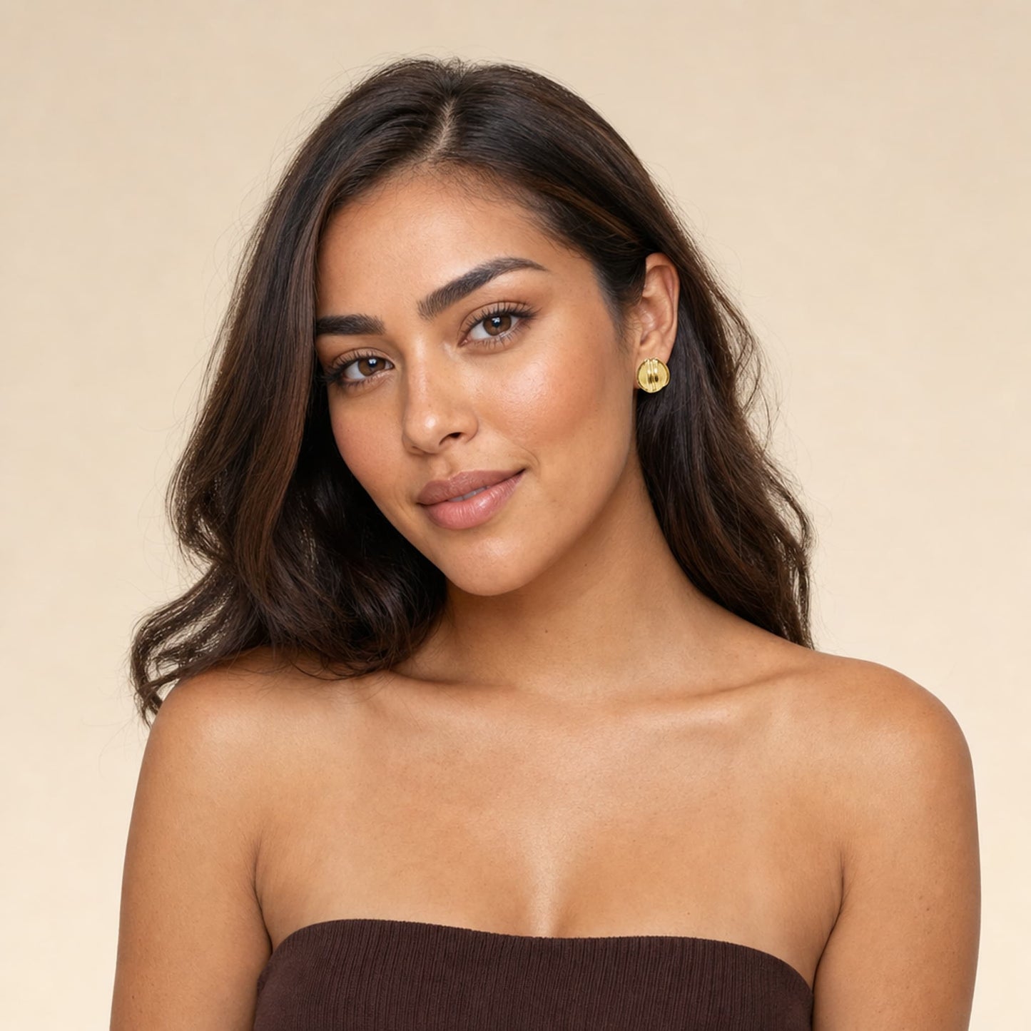 Handcrafted 24K gold plated studs earrings, inspired by ancient Pre-Colombian motifs. Ideal for daily wear or gifting on special occasions like Mother's Day, anniversaries, or birthdays