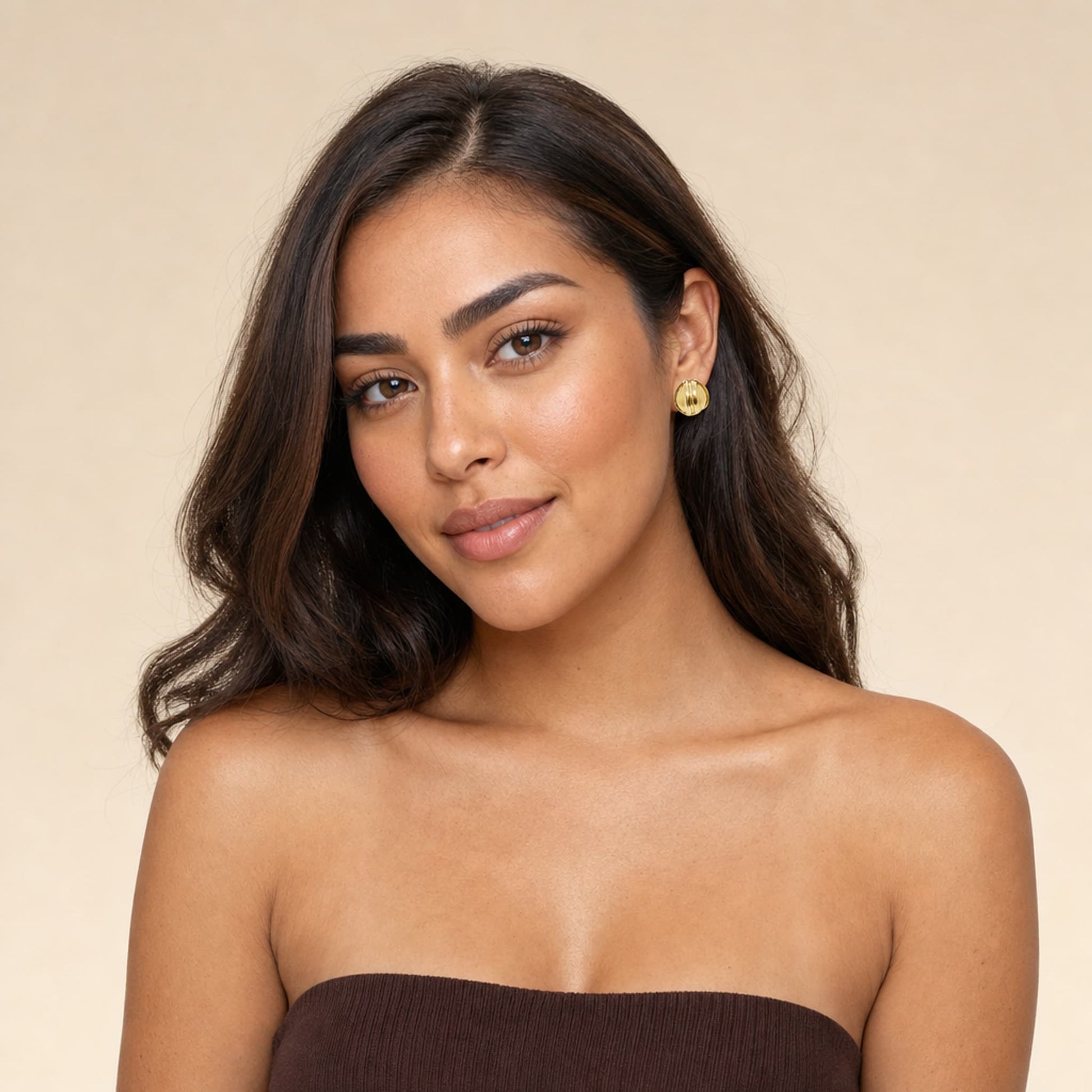 Handcrafted 24K gold plated studs earrings, inspired by ancient Pre-Colombian motifs. Ideal for daily wear or gifting on special occasions like Mother's Day, anniversaries, or birthdays