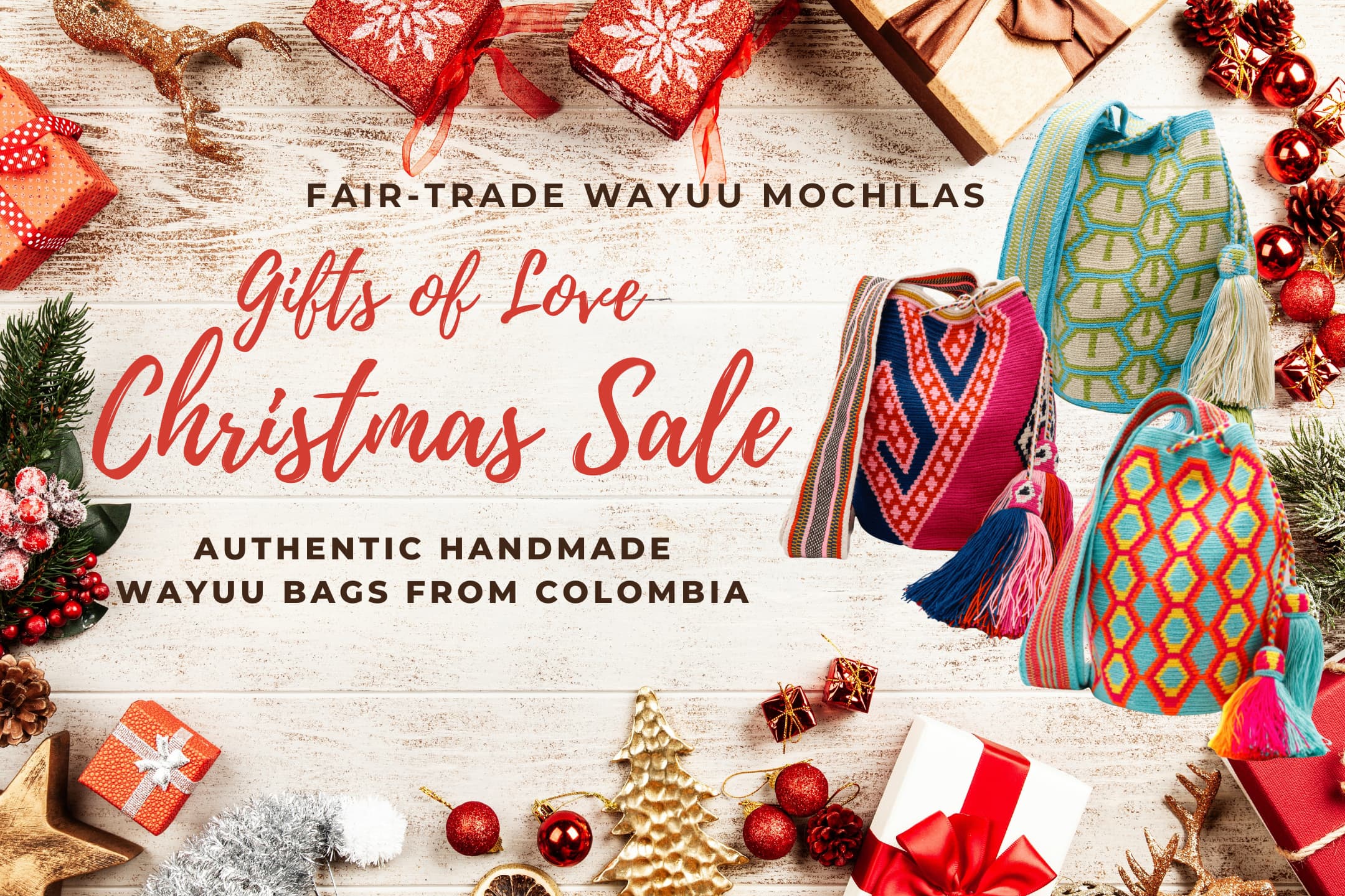 Handmade Wayuu Bags from Colombia, the perfect bag to give this Christmas