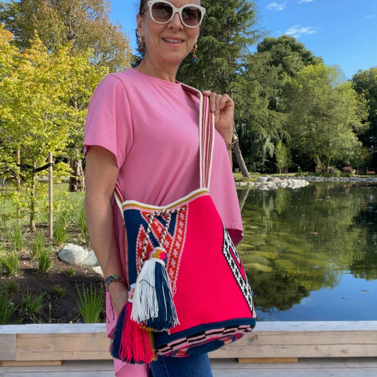 Isidora Wayuu Bag, Unique Pattern in a Rainbow of Colors