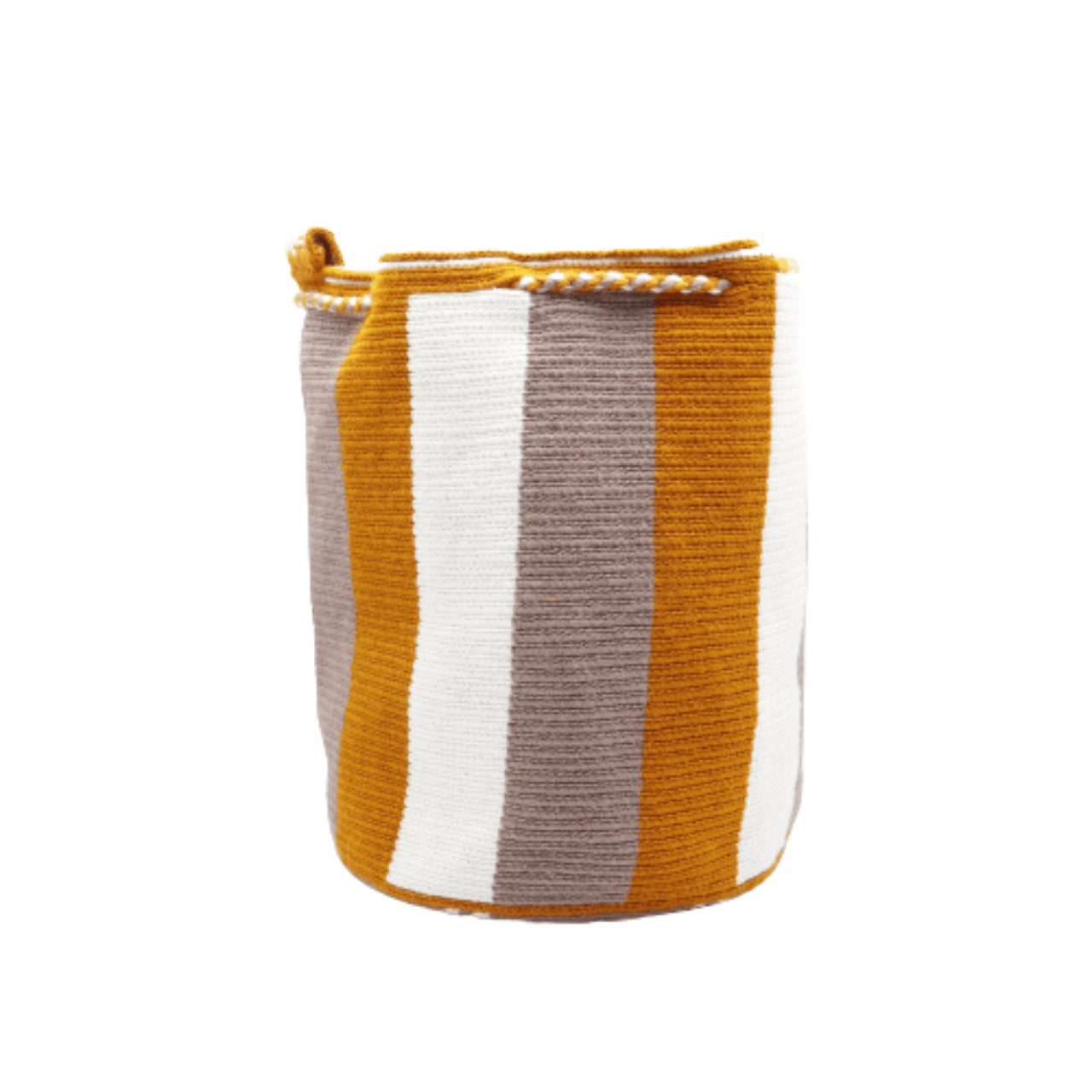 Winifred Wayuu Bag - Beige, Rust, and Taupe Colors - Wide Vertical Straps - Handcrafted Beauty and Chic Style