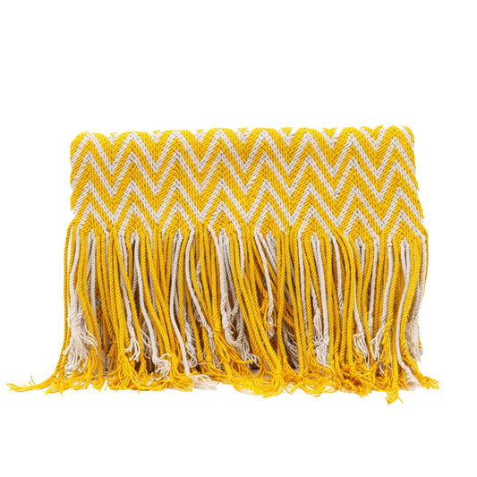 Allegra Yellow and Sand Color Wayuu Clutch Bag