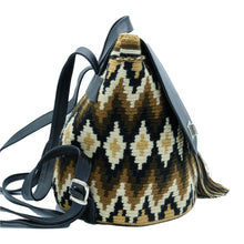 Load image into Gallery viewer, Suan Wayuu Bag, Leather Backpack - Origin Colombia
